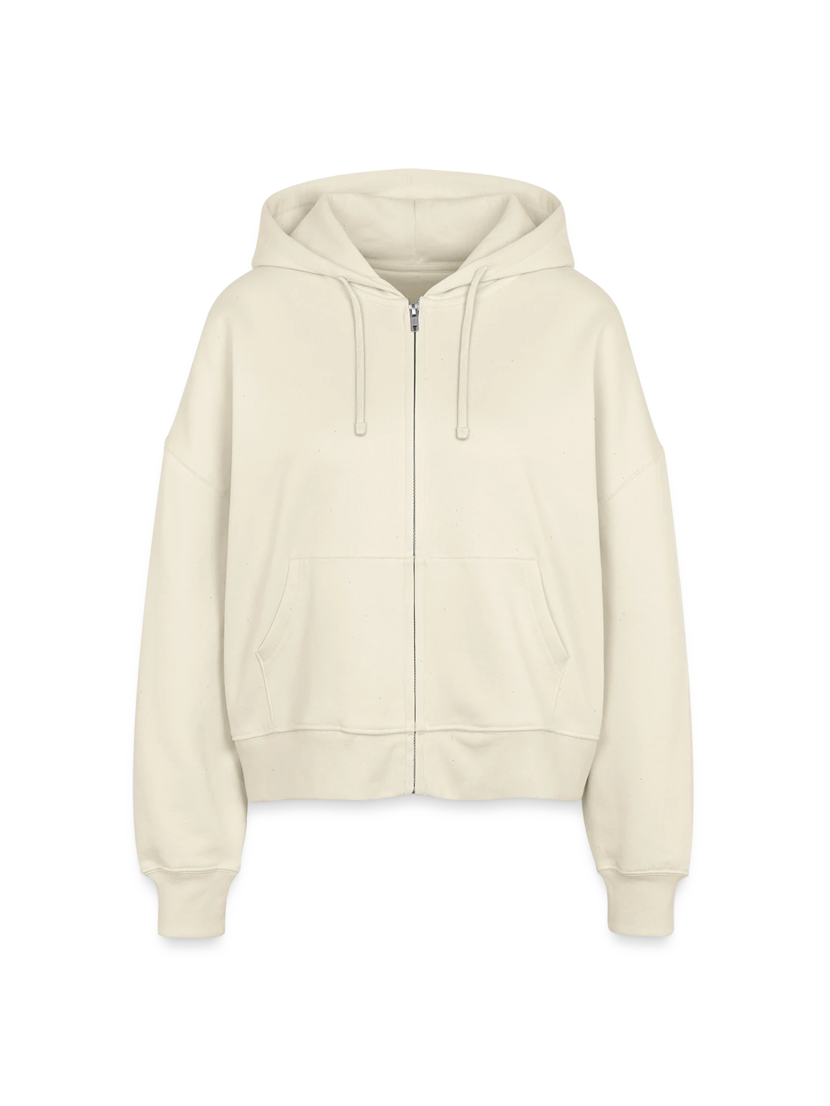 Stanley/Stella Boxy Women’s Organic Zip Hoodie Ida - soft Ecru - Front