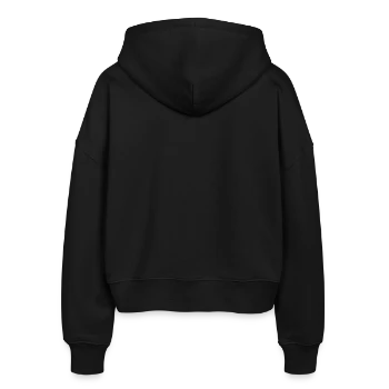 Stanley/Stella Boxy Women’s Organic Zip Hoodie Ida - black - Back - AI Model Female 172 light (172cm)