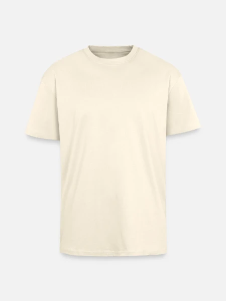 T-shirt unisexe oversize épais - crème - Devant