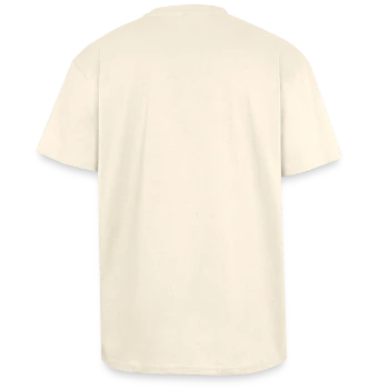 T-shirt unisexe oversize épais - crème - Dos - Alina (178cm)