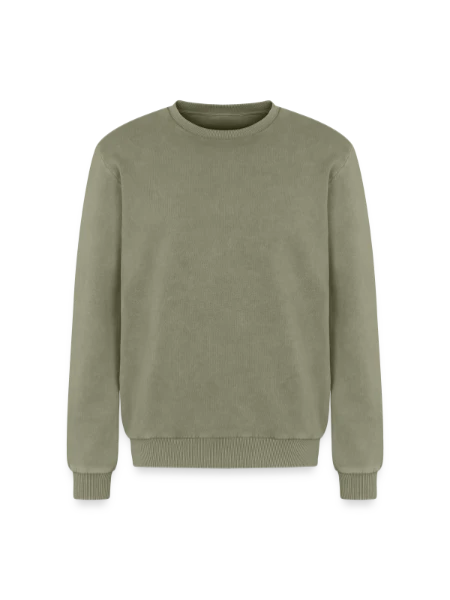 Relaxed Unisex Premium Acid-Washed Sweatshirt - Grün Acid Wash - Vorne