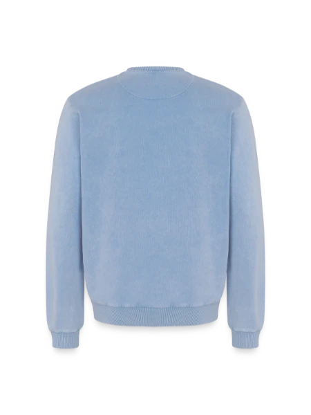 Relaxed Unisex Premium Acid Washed Sweatshirt - acid washed blue - Back