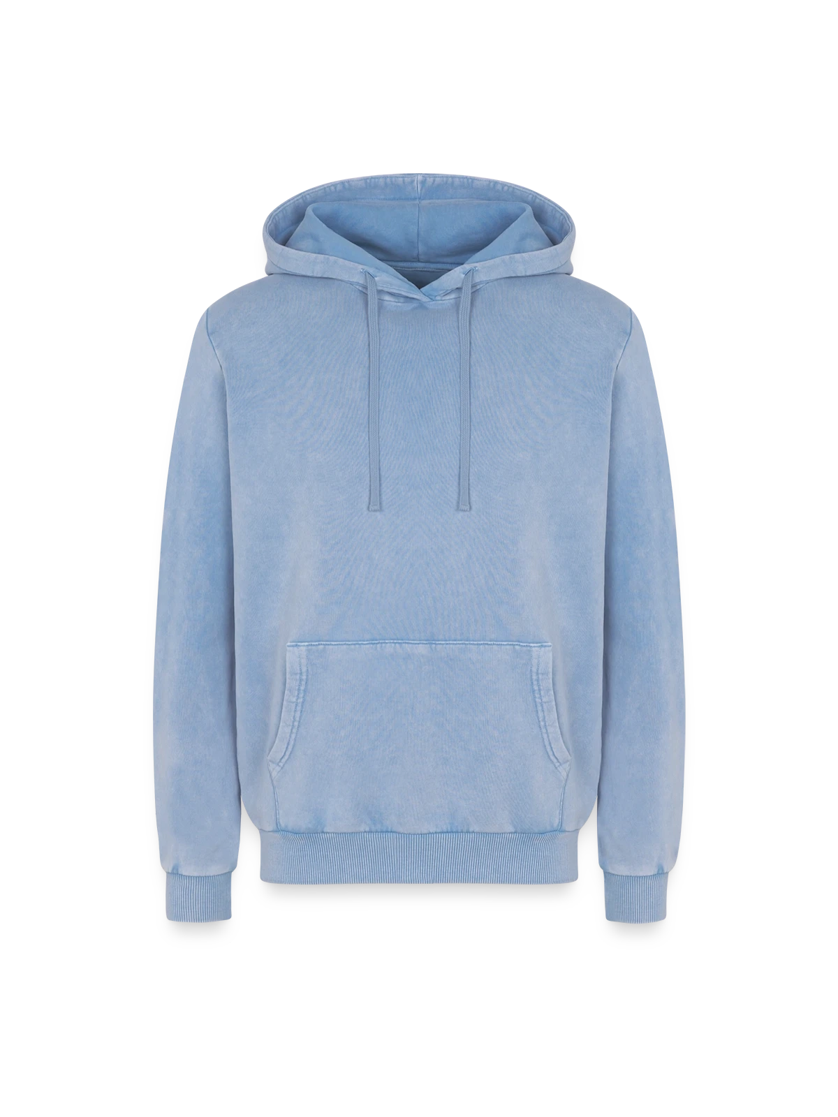 Relaxed Unisex Premium Acid Washed Hoodie - acid washed blue - Front