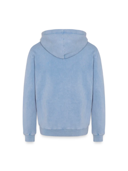 Relaxed Unisex Premium Acid Washed Hoodie - acid washed blue - Back