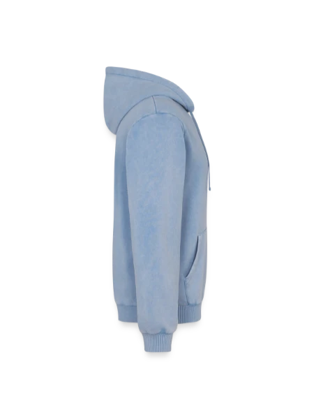 Relaxed Unisex Premium Acid Washed Hoodie - acid washed blue - Right