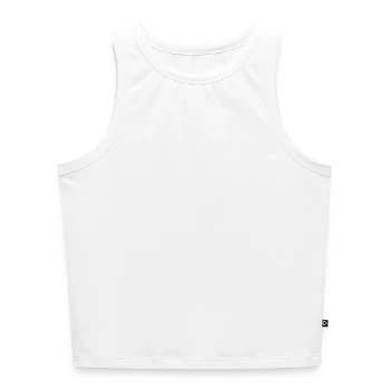 Women’s Cropped Organic Tank Top - white - Front - Selfina (174cm)