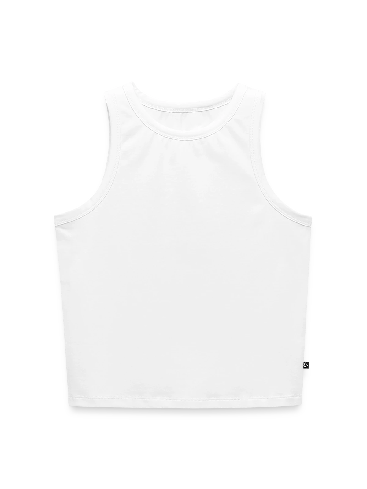 Women’s Cropped Organic Tank Top - white - Front