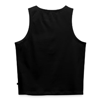 Débardeur cropped femme bio - noir - Dos - Selfina (174cm)