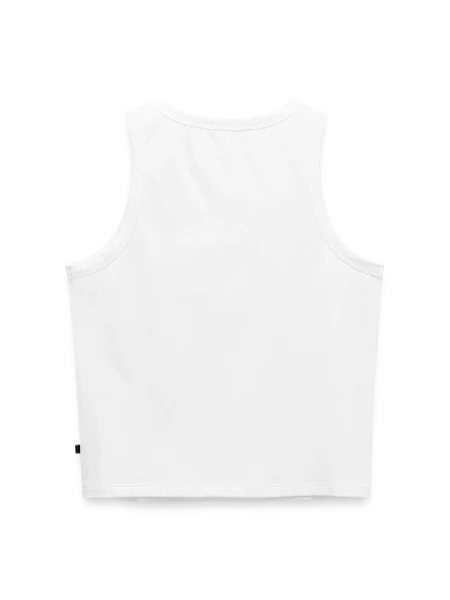 Women’s Cropped Organic Tank Top - white - Back