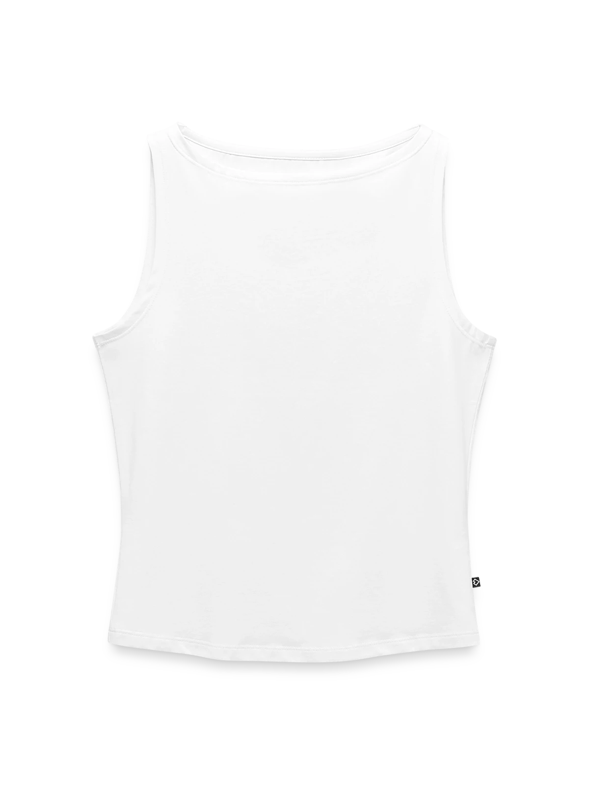 Women’s Organic Boat Neck Tank Top - white - Front