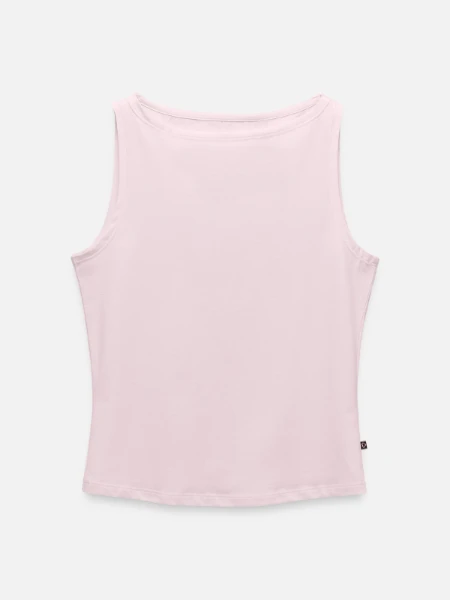 Frauen Organic Tank Top mit U-Boot-Ausschnitt - Puderrosa - Vorne