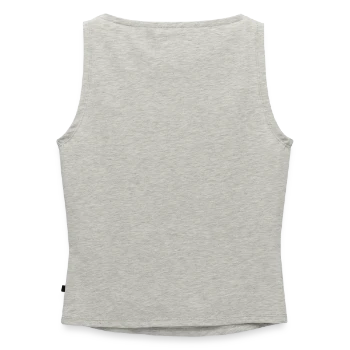 Women’s Organic Boat Neck Tank Top - heather grey - Back - Selfina (174cm)
