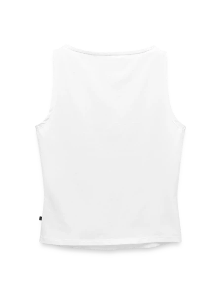 Women’s Organic Boat Neck Tank Top - white - Back