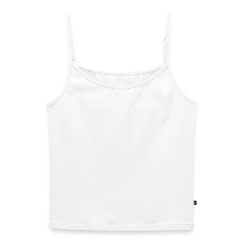 Women's Premium Organic Spaghetti Strap Top - white - Front - Selfina (174cm)