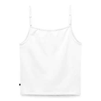 Women's Premium Organic Spaghetti Strap Top - white - Back - Selfina (174cm)