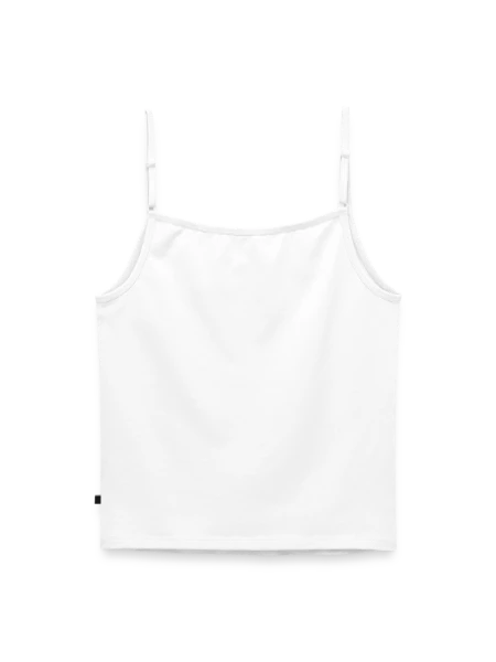 Women's Premium Organic Spaghetti Strap Top - white - Back