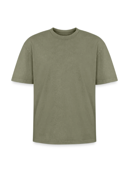 T-shirt Premium unisexe oversize acid-washed - vert délavé acide - Devant