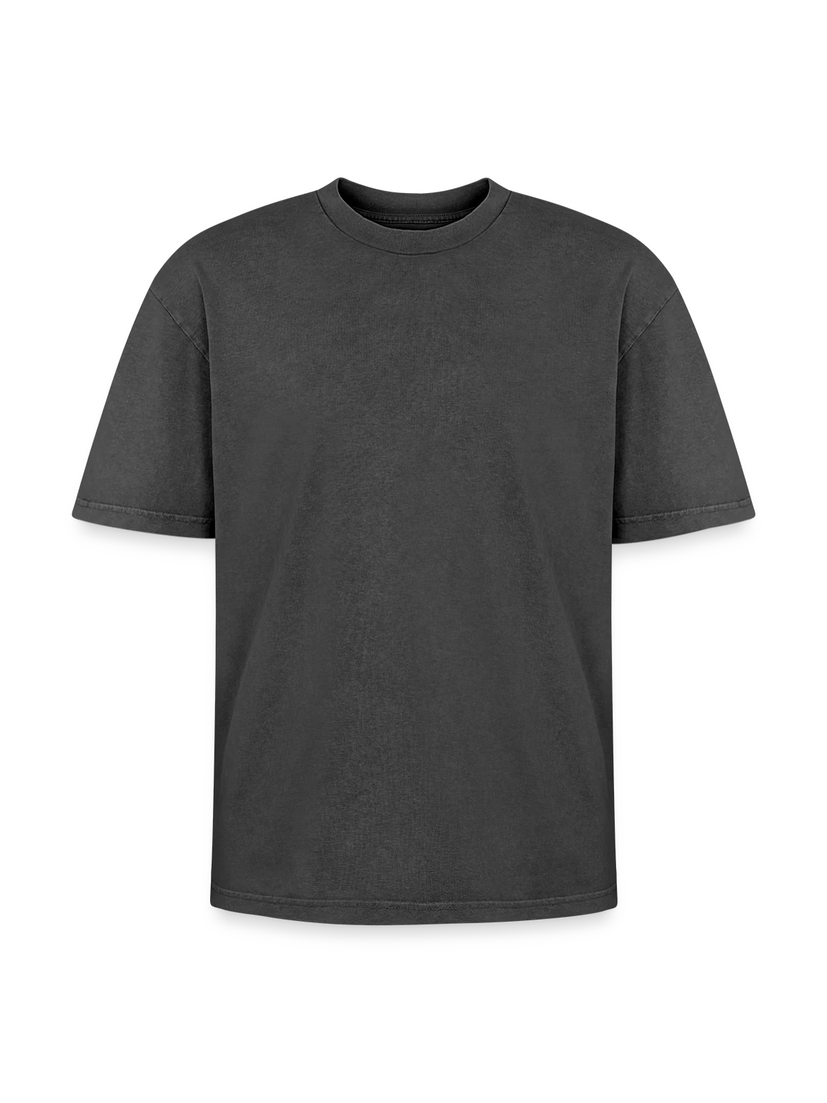 T-shirt unisex oversize Premium acid-washed - nero lavaggio acido - Fronte