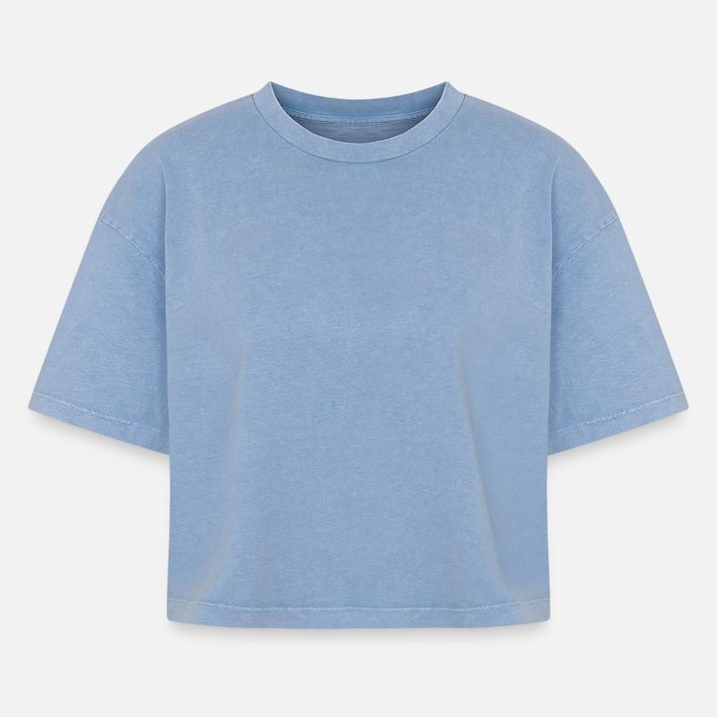 Boxy Frauen Premium Acid-Washed T-Shirt