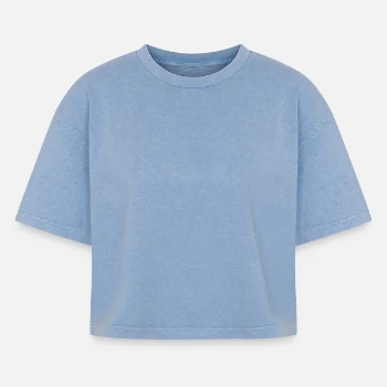 T-shirt Premium donna con vestibilità boxy effetto acid wash
