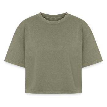 Boxy Frauen Premium Acid-Washed T-Shirt