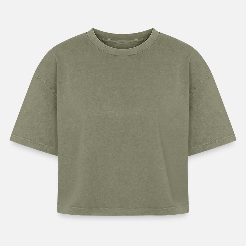 Boxy Frauen Premium Acid-Washed T-Shirt