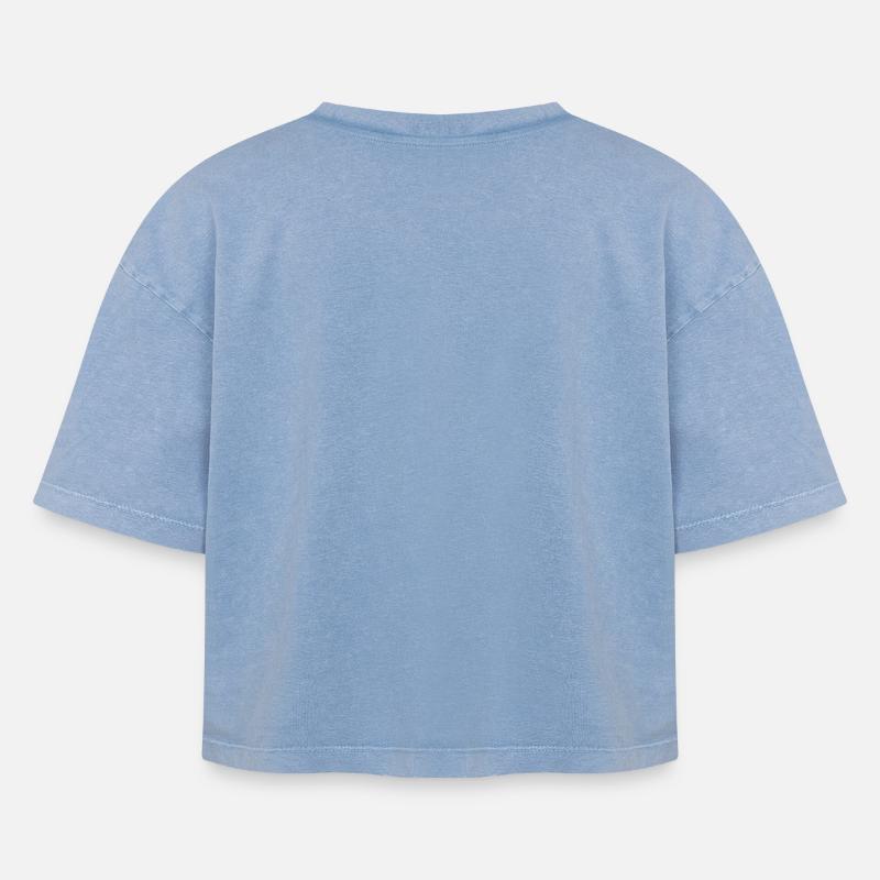 Boxy Frauen Premium Acid-Washed T-Shirt