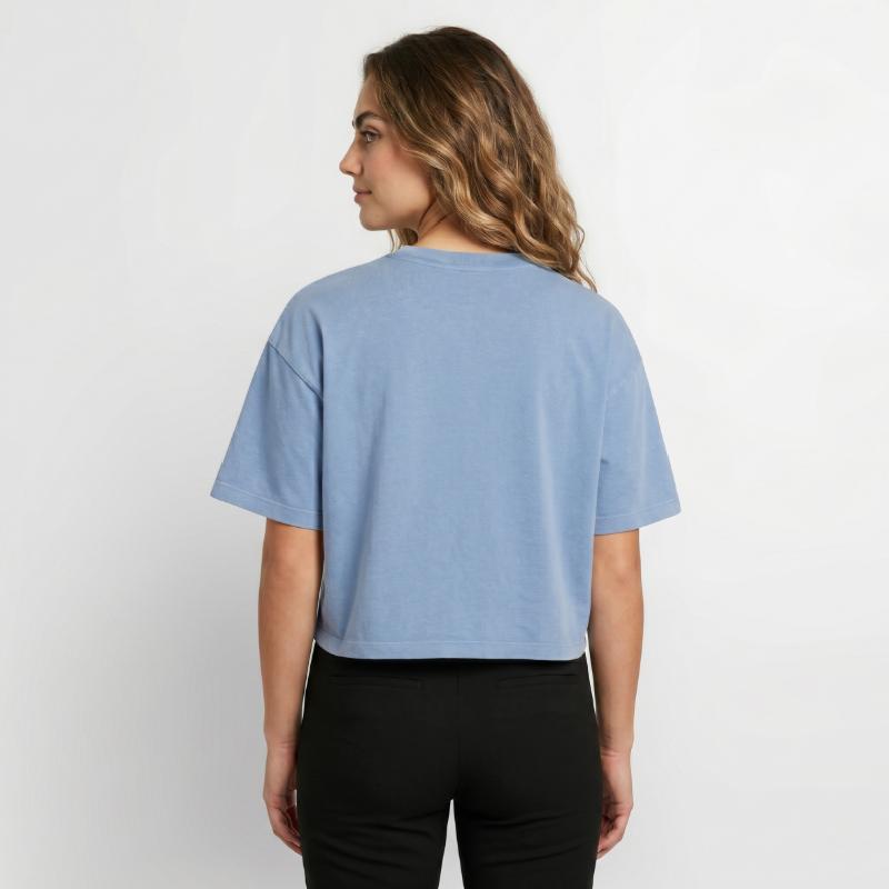 Boxy Frauen Premium Acid-Washed T-Shirt