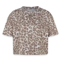 Aperçu Devant - T-shirt boxy femme léopard premium