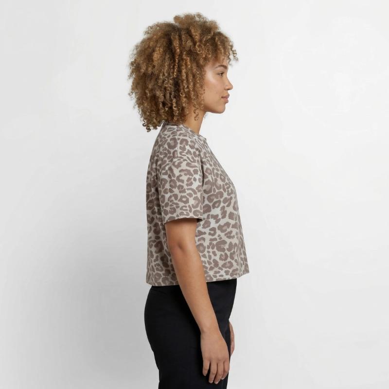T-shirt boxy femme léopard premium