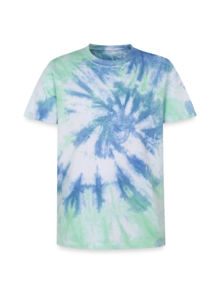 Unisex Premium Tie-Dye T-Shirt - Blue Spiral - Front