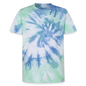 T-shirt tie-dye premium unisexe - bleu spirale