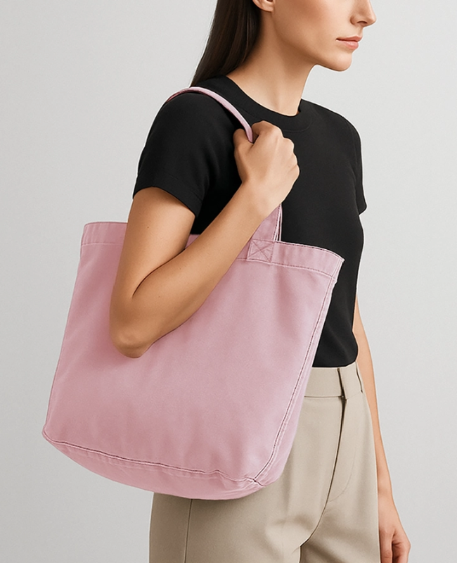 Vintage-Washed Shopper Vorne - center