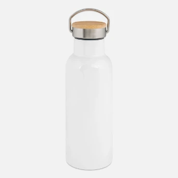 Thermosflasche mit Bambusdeckel