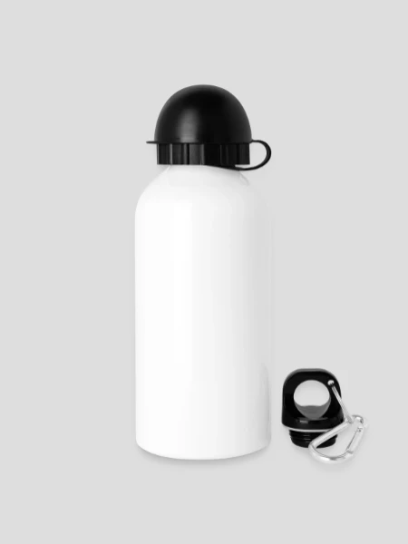 Trinkflasche mit Deckel 500 ml - Weiß - Rechts