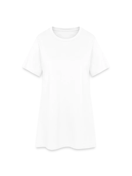 Frauen T-Shirt-Kleid - Weiß - Vorne