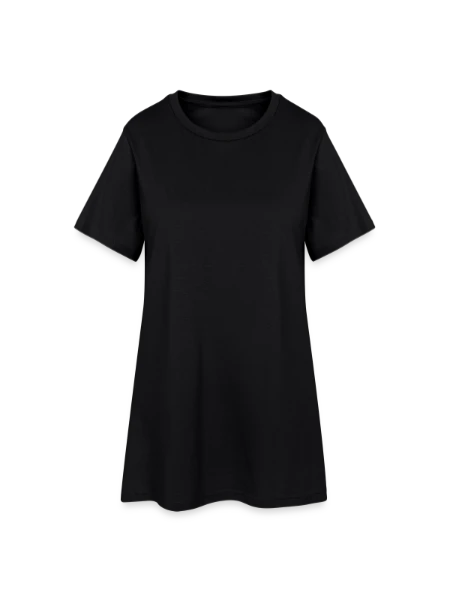 Frauen T-Shirt-Kleid - Schwarz - Vorne