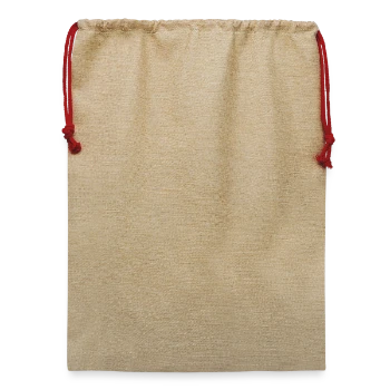 Jute Weihnachtssack  - Beige - Vorne