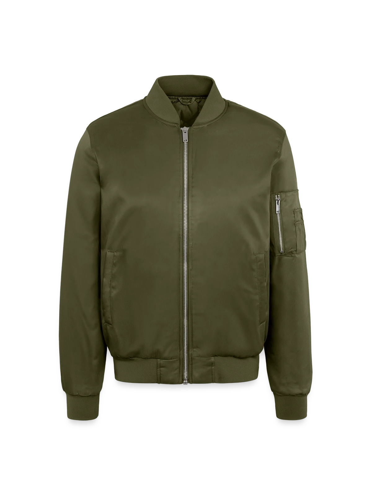 Unisex Bomber Jacket - khaki - Front