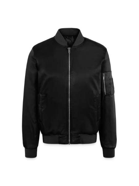 Unisex Bomberjacke - Schwarz - Vorne