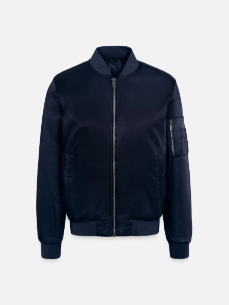 Unisex Bomber Jacket - navy - Front