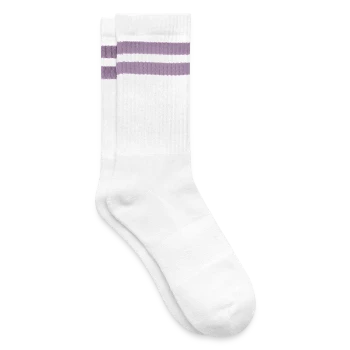 Striped tennis socks - white/lilac  - Right