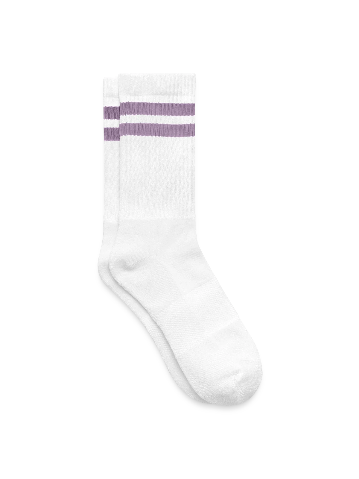 Striped tennis socks - white/lilac  - Right