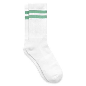 Striped tennis socks - white/mint - Right