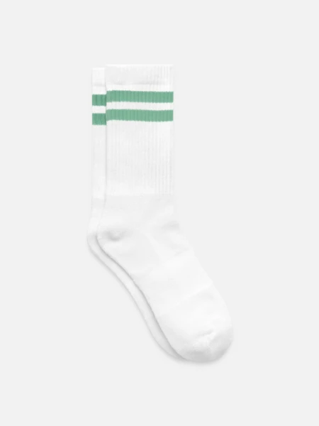 Striped tennis socks - white/mint - Right