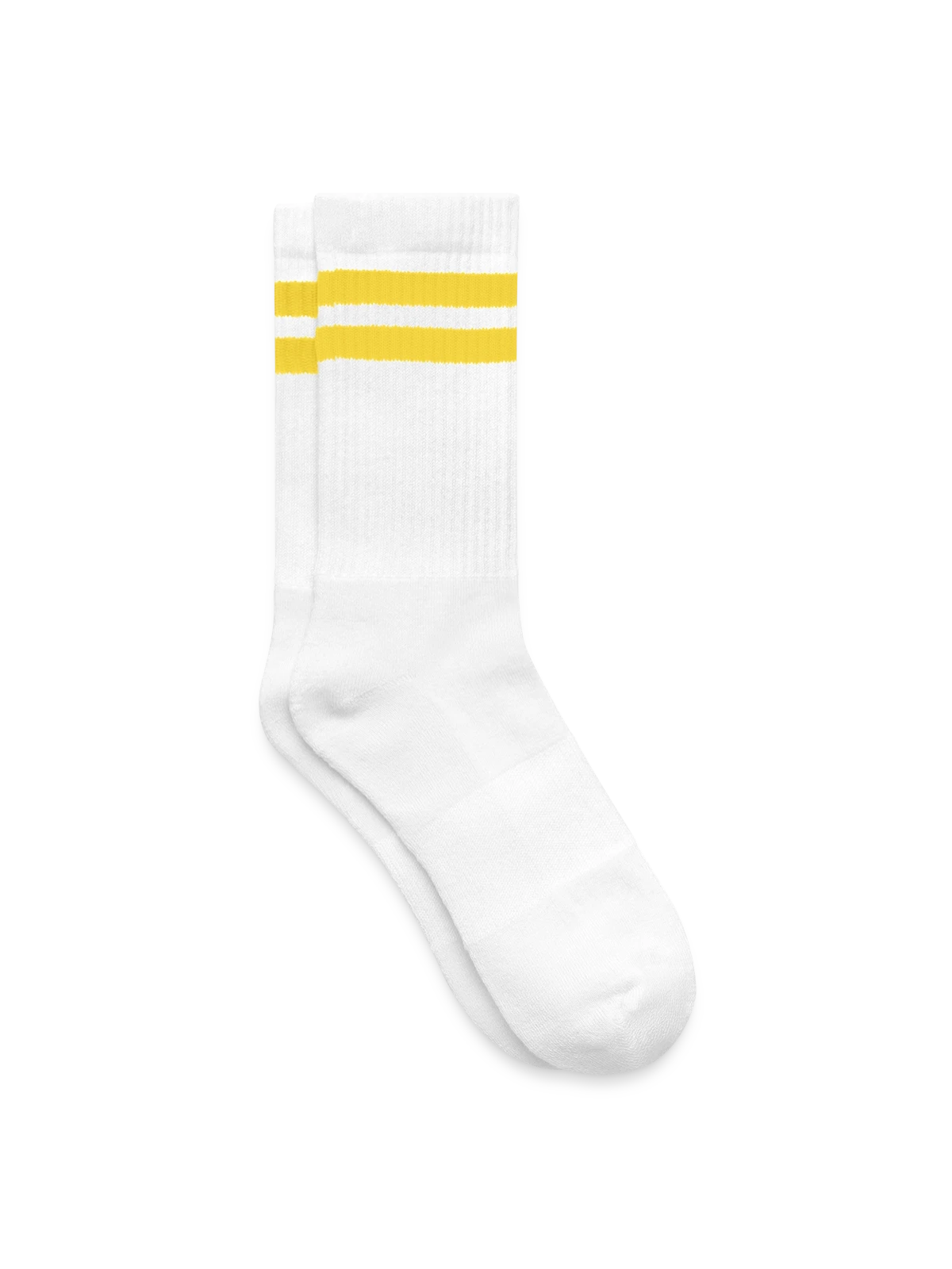 Striped tennis socks - white/yellow - Right