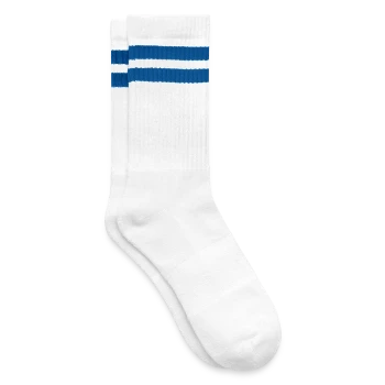 Striped tennis socks - white/blue - Right