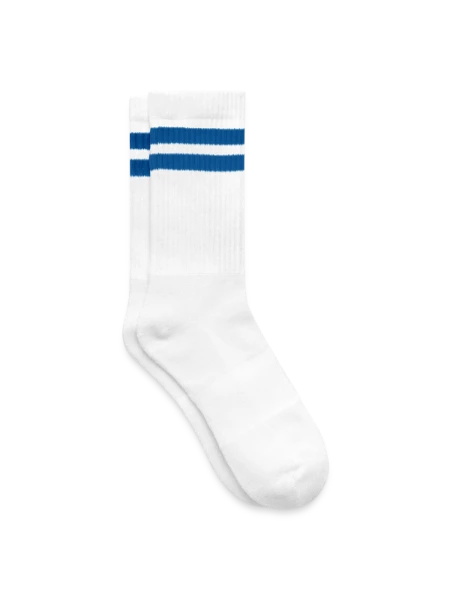 Striped tennis socks - white/blue - Right