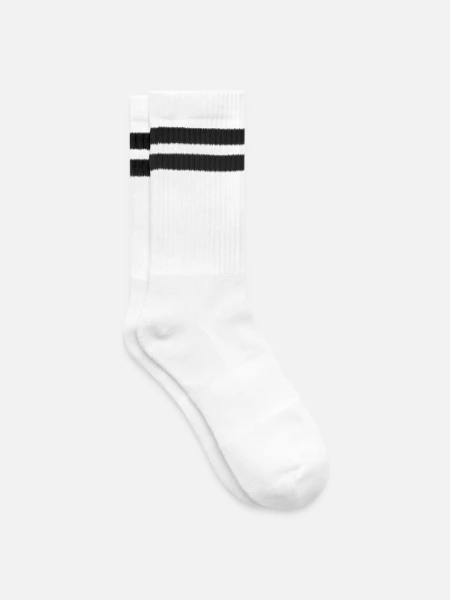 Chaussettes de tennis - blanc/noir - Droite