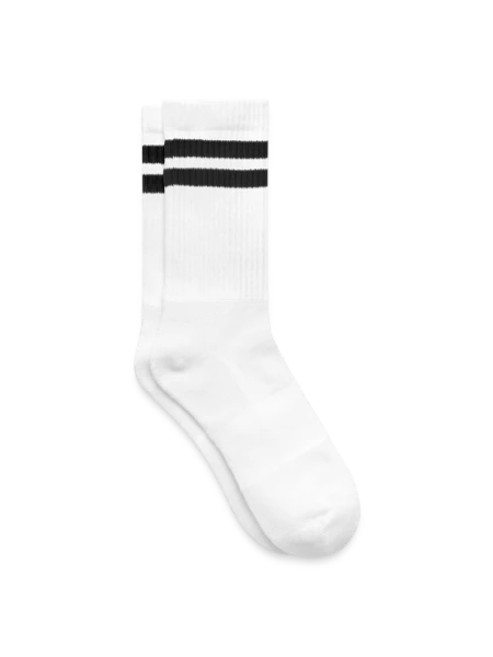 Striped tennis socks - white/black - Right